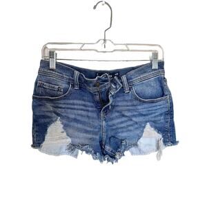 Hollister- Denim Shorts Low Waist Vintage Baggy Short Med Wash Women’s W25